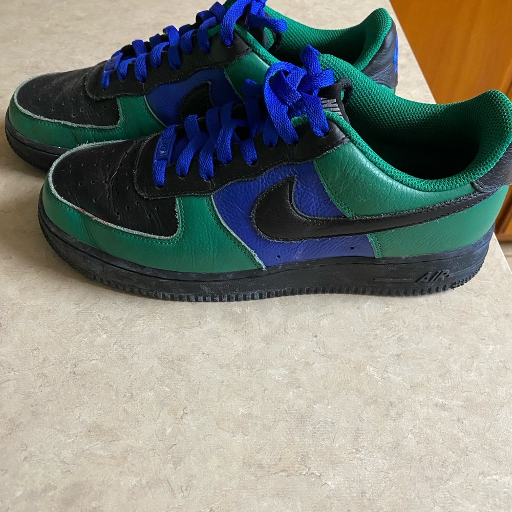 Nike Green and Blue Athletic Shoes